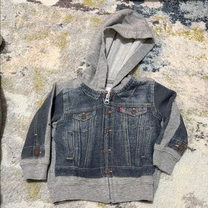 ✨2 for $20✨ Levi's Kids Gray Hooded Jean Jacket